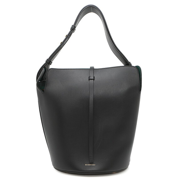 Burberry Handbags - Burberry Shoulder Bag Bucket Calfskin Leather Black